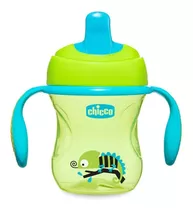 Vaso Para Bebés Con Aza Antiderrame Chicco Training Cup Color Light Blue De 200ml