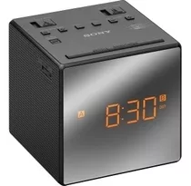 Radio Reloj Sony Icfc1t De Doble Alarma Color Negro