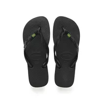 Ojotas Havaianas Brasil Modelo Clásico Color Negro Unisex