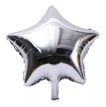 15 Balões Estrelas Metalizado 18 Polegadas 45cm Cor Prata