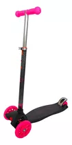 Patinete 4 Rodas Infantil Regulavel Rosa Com Luzes