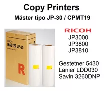 Master Ricoh Jp30  Rollo Jp3000 5430  Copy Printer Cpmt19