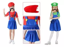 Disfraz De Mario B O Luigi Para Niñas Talla Elección 