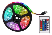 Tira Led Cinta Multicolor 5mts/300 Rgb Luces Decoración 