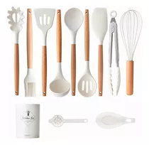 Juego De Utensilios De Cocina De Silicio Blanco