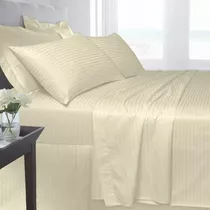 Juego De Sabanas Unicolor Hoteleras Supersoft Cama Doble