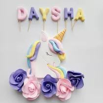 Set Decorativo Unicornio, Cake Topper