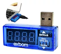 Testador Digital Porta Usb Medidor Voltagem Teste Amperagem