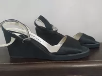 Zapatos De Fiesta D Mujer Importados Talle 36/37 Negros Raso