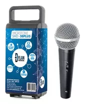 Microfone Dinâmico Unidirecional Dylan Smd-58 Plus Com Chave Cor Preto