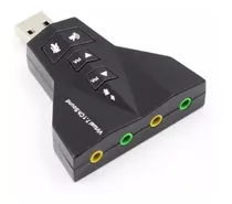 Tarjeta De Doble Sonido 7.1 Usb Control De Volumen Plug Mic