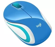 Mouse Mini Inalámbrico Logitech  Color Collection M187 Brave Blue