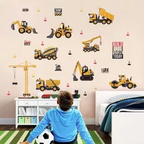 Vinilo Decorativo De Pared Construccion Adhesivos Sticker