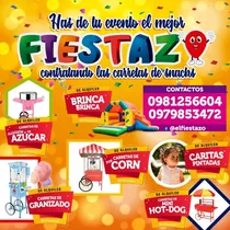 Alquiler De Carretas Snacks Para Fiestas Y Agazajos