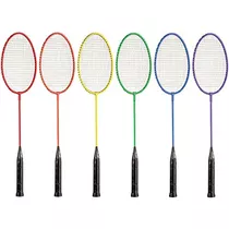 Juego De 6 Raquetas De Bádminton De Acero Templado