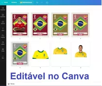 Template Figurinhas Do Brasil Copa 2022 Editável No Canva