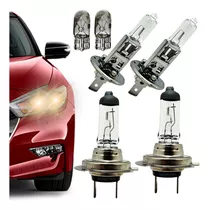 Kit Lâmpadas Halógenas Originais Farol Baixo Alto H7 H1 T10