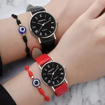 4 Unidades Reloj De Cuarzo Para Parejas Pulsera Ojo Malvados