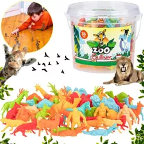 Kit Com 36 Miniaturas Animais Do Safari África Zoo Gulliver