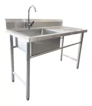 Lavafondo Acero Inox. Simple Con Secador (incluye Griferia)