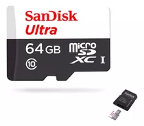 Cartão De Memória Sandisk Ultra 100mb/s 64gb P/câmeras Wi-fi