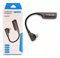 Conector Ip Para P2 It Blue Adaptador Lightning, Fone Carreg