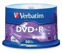 Verbatim Dvd+r 4.7gb 16x Azo Recordable Media Disc 50