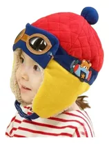 Touca Aviador Piloto Bebê Gorro Lã Inverno Chapéu 6-36 Meses