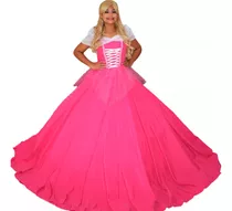 Vestido Fantasia Princesa Bela Adormecida Aurora Adulto 