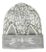 Gorro Para Niña Volcom Snow Creature Rollover, Gris Jaspeado