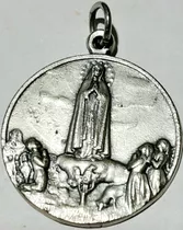 Medalla Virgen De Fatima Alpaca 32 Mm