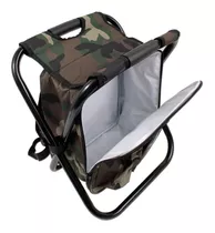 Silla Morral Plegable Portátil Y Cómoda Camuflada De Camping