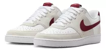 Tenis Para Mujer Nike Court Vision Low Blanco/rojo