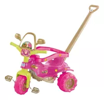 Triciclo Dino Pink Rosa Multifuncional Magic Toys Tico-tico Dino Rosa
