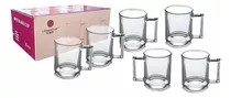 Set De Tazas X 6 Piezas Moderna Transparente Pack X 06