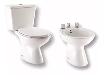 Inodoro Largo Con Asiento + Deposito + Bidet Capea Italiana