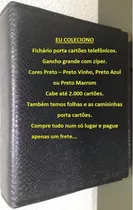 Fichário P/ Cartões Telefônicos C/ Zíper Grandão + 50 Folhas