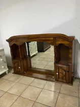 Fino Espejo Con Mueble En Madera De Cedro Y Luz