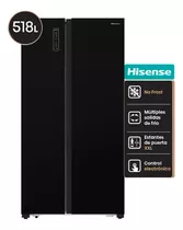 Heladera No Frost Hisense Rc-67wsgb Negra Con Freezer 518lts 220v