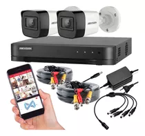 Cctv Kit Hikvision 4ch Dvr 2 Camaras 2mp Full Hd 1080p Mdl