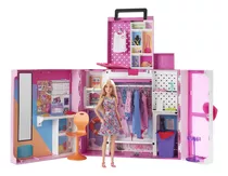 Barbie, Set De Juego, Fashion & Beauty, Dream Closet, Incluye Muñeca, 4 Atuendos Y Más De 30 Accesorios Y Prendas De Ropa, Edad 3 Años En Adelante