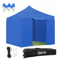 Dakota Gz33p4 Gazebo 3x3 Autoarmable Paredes Mas Puerta Mas Estacas Mas Bolso Color Azul