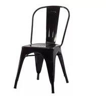 Silla Tolix De Metal Negra  X 2 Unidades Calidad Premium