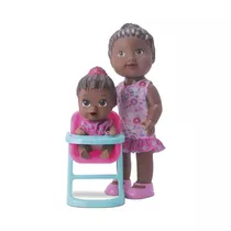 Boneca My Little Collection Hora Da Papinha Negra Divertoys