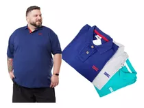 Kit 04 Camisa Gola Polo Masculina Plusize Piquet Xg Xgg Xxg