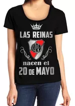 Remera River Plate Cumpleaños Fecha Personalizada Mujer