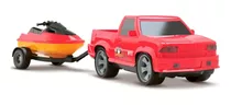 Carrinho Brinquedo Resgate Carro Pick Up Carreta Jet Solapa