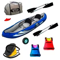 Kayak Doble Canoa Inflable +salvavidas+remos+inflador Pº