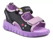 Ojotas Addnice Rainbow Kids Negro/lila Abc Dep