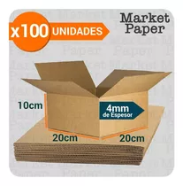 Caja Carton Corrugado Ecommerce 20x20x10 Cm X 100